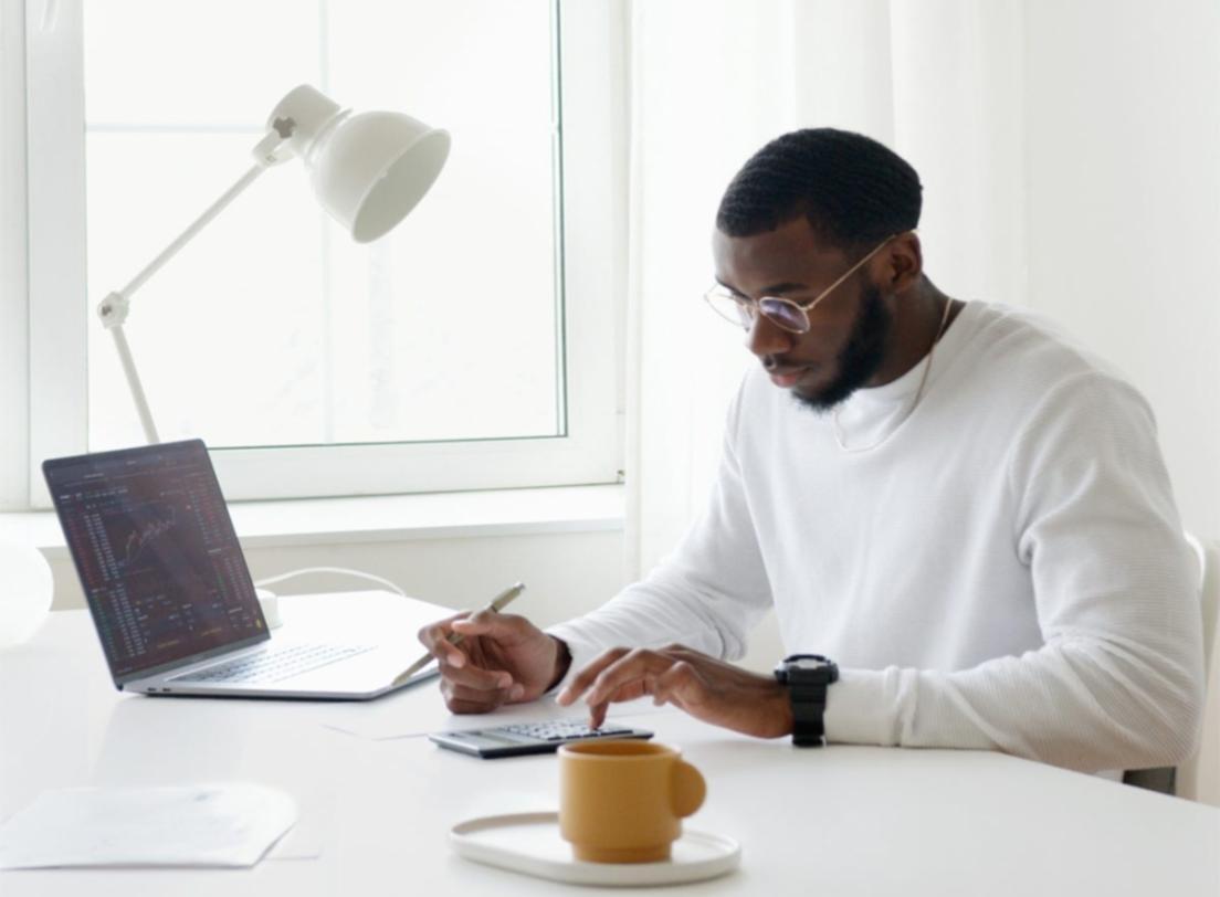 Close-up of presentation materials and structured content layout