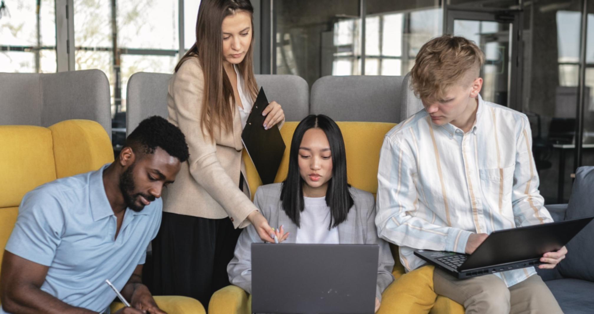 Workshop participant practicing presentation delivery